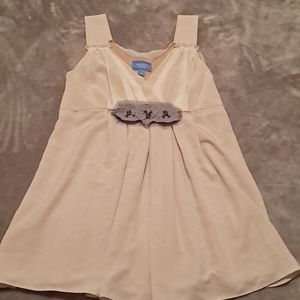 NWOT Simply Vera cream silky blouse